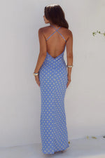 Load image into Gallery viewer, Monet Maxi Dress - Periwinkle/Lemon Polka

