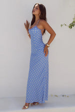 Load image into Gallery viewer, Monet Maxi Dress - Periwinkle/Lemon Polka
