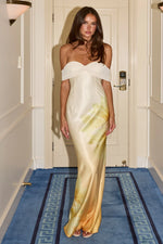 Load image into Gallery viewer, Kadie Off Shoulder Maxi Dress - Yasmin Yellow
