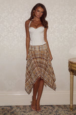 Load image into Gallery viewer, Asha Handkerchief Midi Skirt - Vinnie Brown
