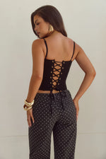 Load image into Gallery viewer, Valerie Lace Trim Bustier - Black

