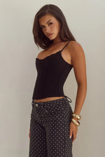 Load image into Gallery viewer, Valerie Lace Trim Bustier - Black

