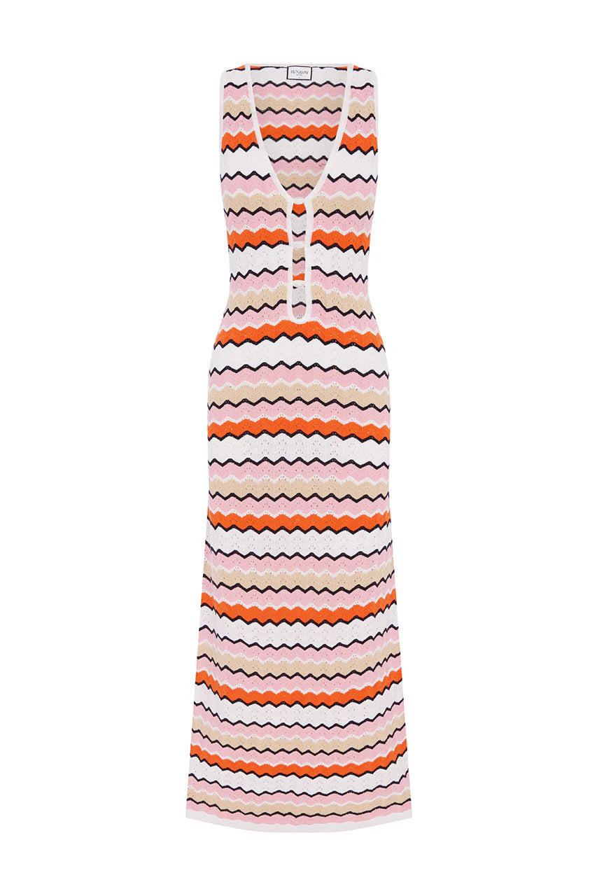 Hubert Midi Dress - Pink Multi