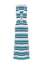 Load image into Gallery viewer, Hubert Midi Dress - Blue Multi
