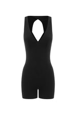 Load image into Gallery viewer, Avis Backless V-Neck Bodysuit - Black
