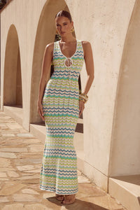 Andrea Maxi Dress - Green Multi