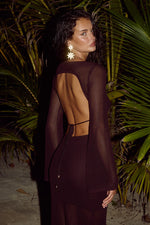 Load image into Gallery viewer, Rosalie Maxi Dress - Chocolate
