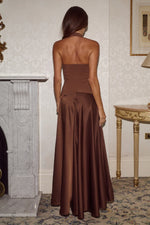 Load image into Gallery viewer, Odina Square Neck Maxi Dress - Chocolate
