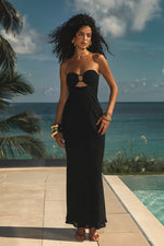 Load image into Gallery viewer, Maria Strapless Maxi Dress - Black
