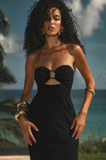 Load image into Gallery viewer, Maria Strapless Maxi Dress - Black
