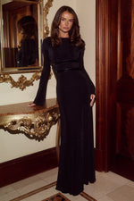 Load image into Gallery viewer, Gracy Long Sleeve Maxi Dress - Black
