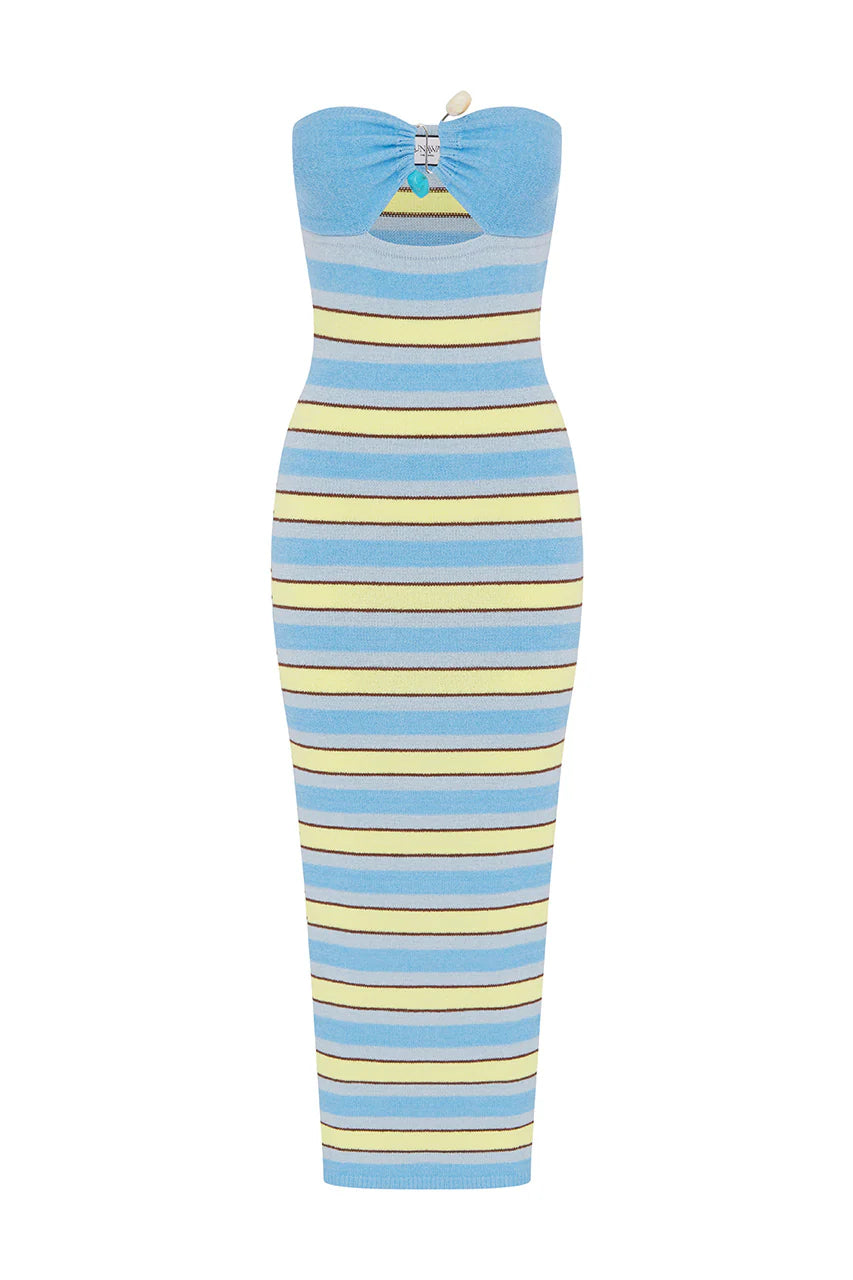 Sybil Midi Dress - Blue Multi