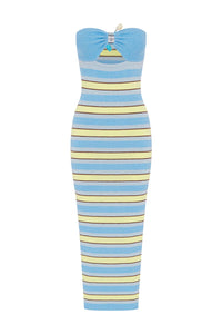 Sybil Midi Dress - Blue Multi