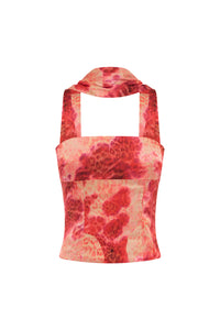 Verity Reverse Halter Neck Top - Moana Pink