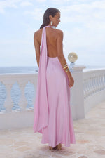 Load image into Gallery viewer, Arabelle High Neck Maxi Dress - Petal
