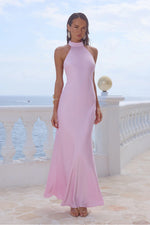 Load image into Gallery viewer, Arabelle High Neck Maxi Dress - Petal
