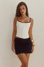 Load image into Gallery viewer, Valerie Lace Mini Skirt - Black
