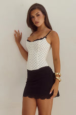Load image into Gallery viewer, Valerie Lace Mini Skirt - Black
