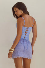 Load image into Gallery viewer, Valerie Lace Mini Skirt - Periwinkle

