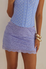 Load image into Gallery viewer, Valerie Lace Mini Skirt - Periwinkle
