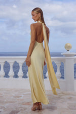 Load image into Gallery viewer, Arabelle High Neck Maxi Dress - Buttermilk
