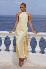Load image into Gallery viewer, Arabelle High Neck Maxi Dress - Buttermilk
