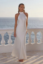 Load image into Gallery viewer, Arabelle High Neck Maxi Dress - Pearl
