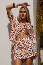 Load image into Gallery viewer, Adelyn Mini Skirt - Tikani Leopard
