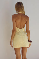 Load image into Gallery viewer, Halzie Mini Dress - Lemon
