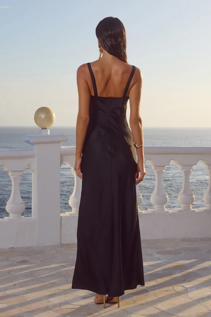 Esme High Split Maxi Dress - Noir
