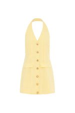 Load image into Gallery viewer, Halzie Mini Dress - Lemon
