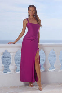 Esme High Split Maxi Dress - Plum
