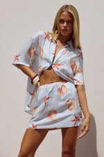 Load image into Gallery viewer, Adelyn Mini Skirt - Blue Seashell
