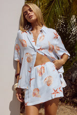 Load image into Gallery viewer, Adelyn Mini Skirt - Blue Seashell
