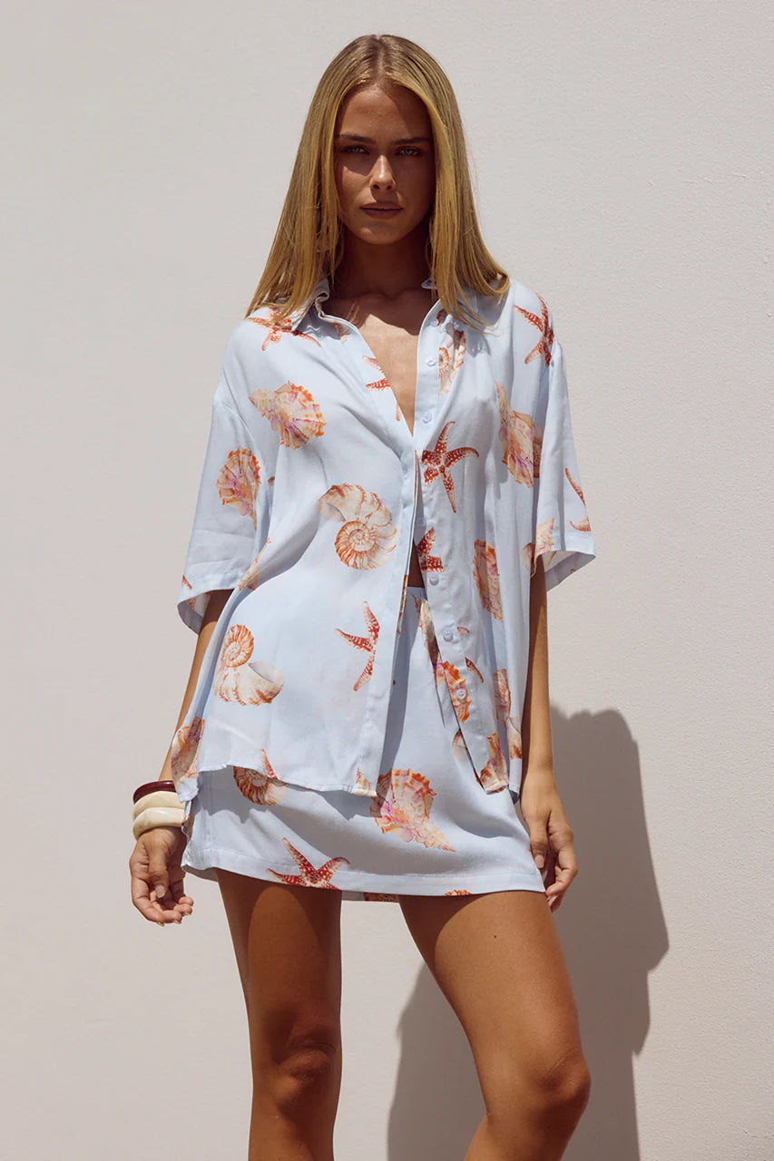 Adelyn Shirt - Blue Seashell