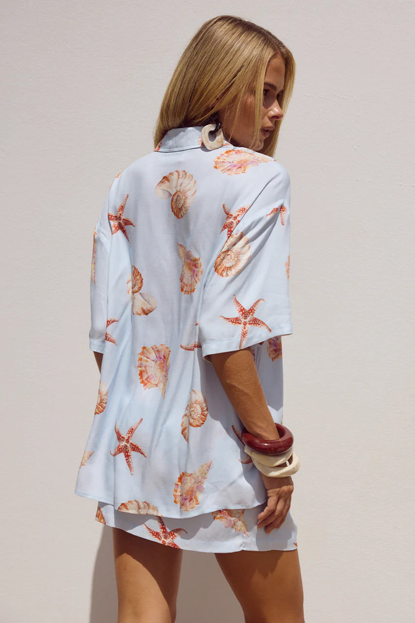 Adelyn Shirt - Blue Seashell