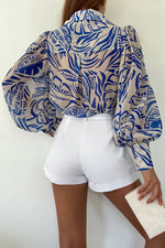 Load image into Gallery viewer, Fleetwood Blouse - Santino Cobalt
