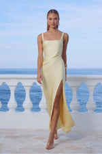 Load image into Gallery viewer, Esme High Split Maxi Dress - Buttermilk
