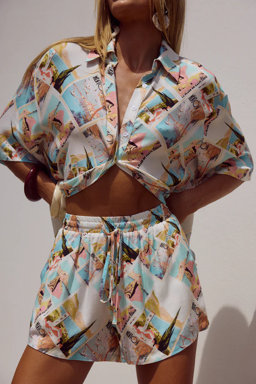 Adelyn Short - Vacay Aqua