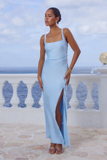 Load image into Gallery viewer, Esme High Split Maxi Dress - Sky Blue
