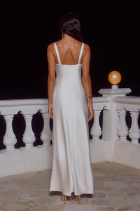 Esme High Split Maxi Dress - Pearl