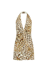 Holly Mini Dress - Tikani Leopard
