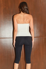 Load image into Gallery viewer, Darla Strapless Lace Trim Top - White
