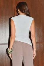Load image into Gallery viewer, Karmen High Neck Sleeveless Top - White
