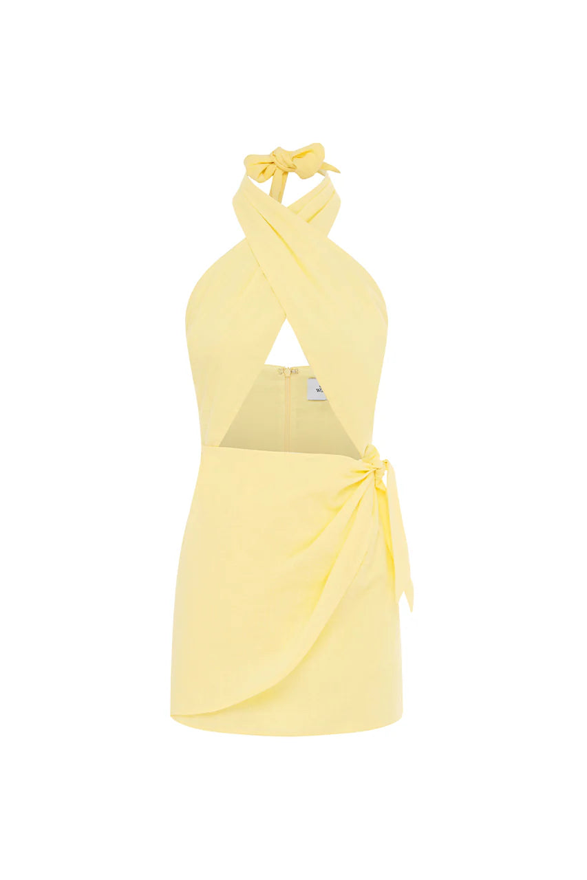 Poppy Mini Dress - Lemon