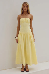 Poppy Midi Dress - Lemon