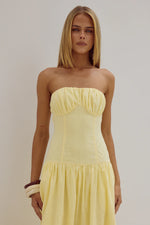 Load image into Gallery viewer, Poppy Midi Dress - Lemon
