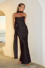 Load image into Gallery viewer, Madeleine Strapless Maxi Dress - Noir
