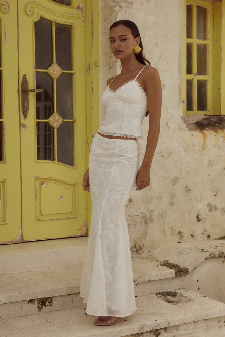 Larina Maxi Skirt - White