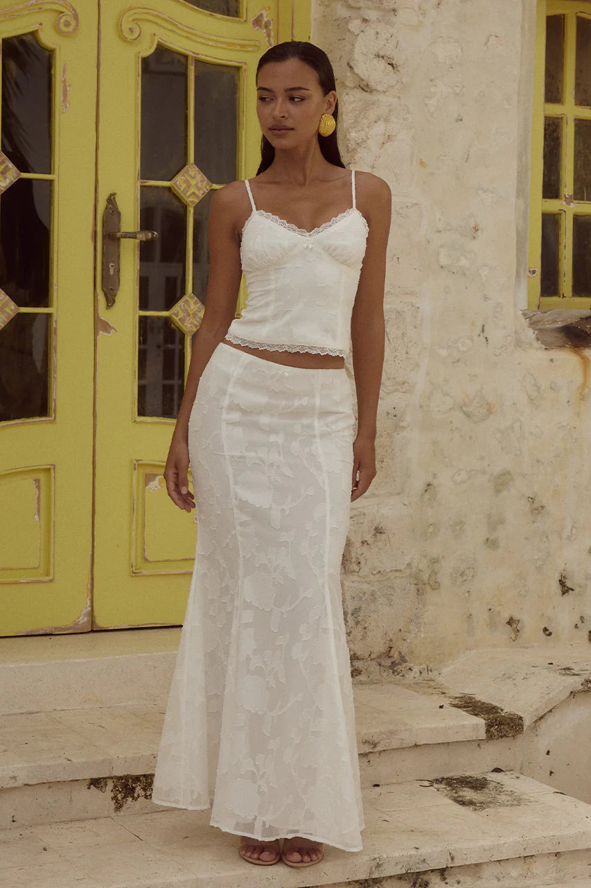 Larina Maxi Skirt - White